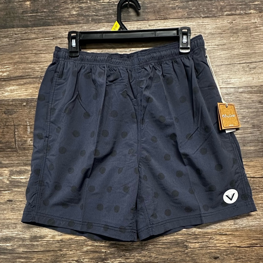 Vast Life Navy Polka Dot Mens Shorts with Logo
